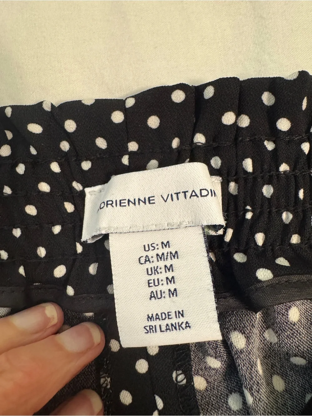 Adrienne Vittadini Black Polka Dot Wide-Leg Culotte Pants - Picture 2 of 5